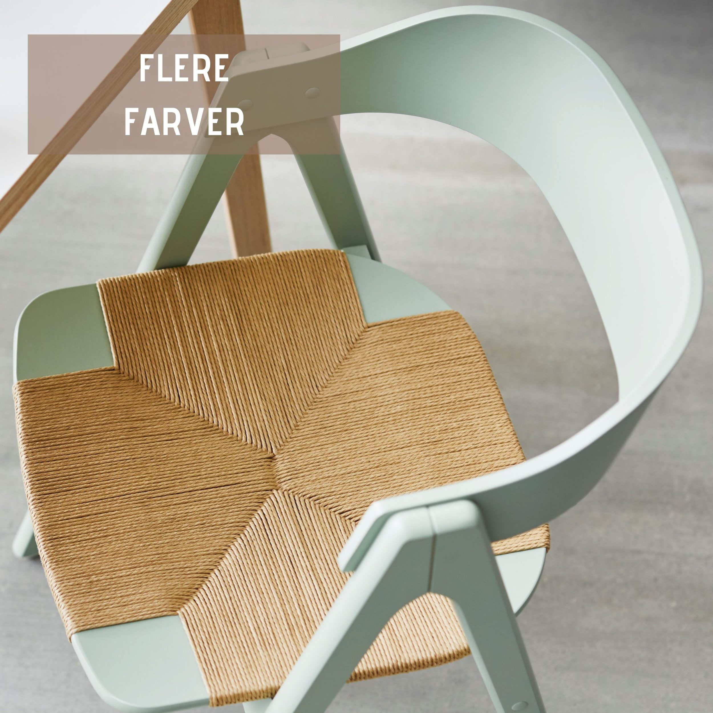 Mette stol med fletsæde