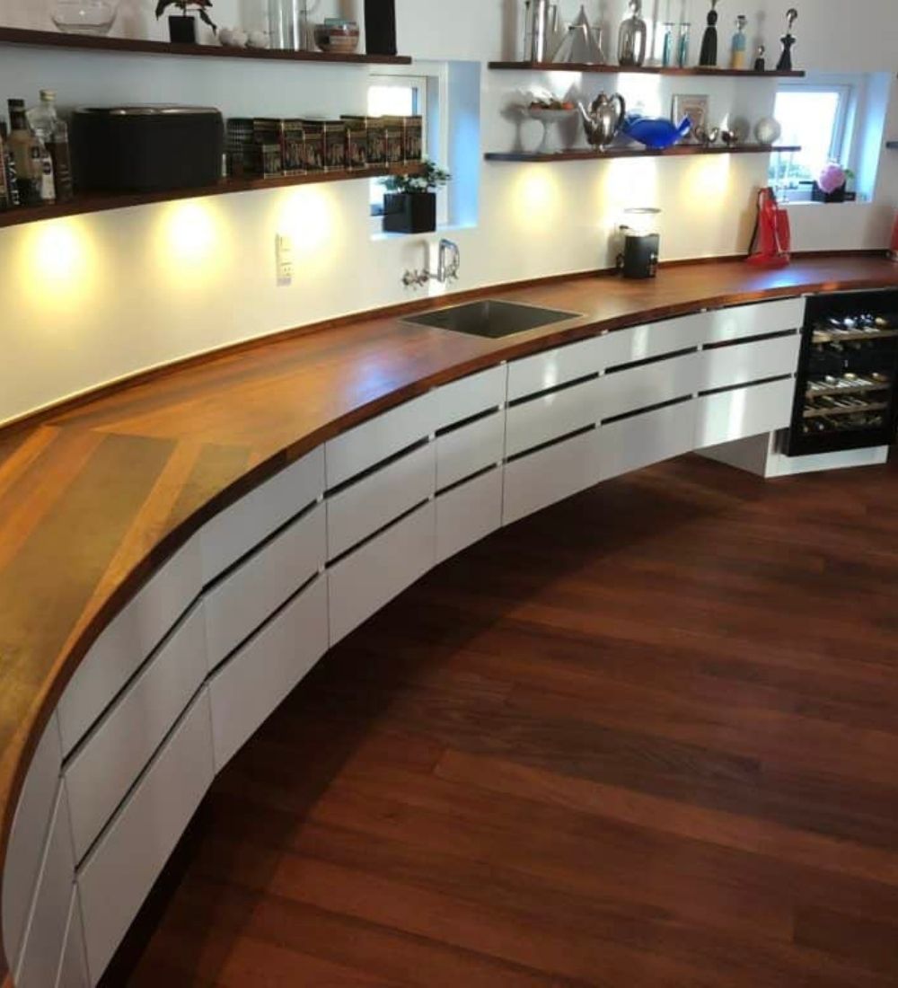 Kitchen countertop smoked oak