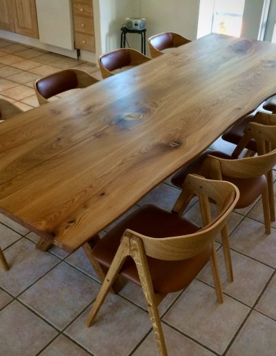 Plank table in elm wood 2021 kaerbygaard 2021 with expressions and 2 additional plates incl. mette dining table chairs 2 scaled
