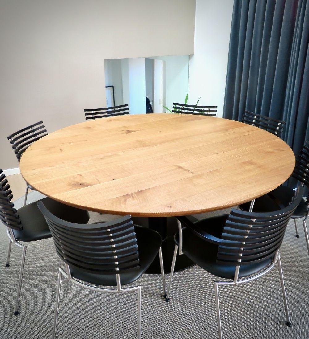 Round table oak online store 3