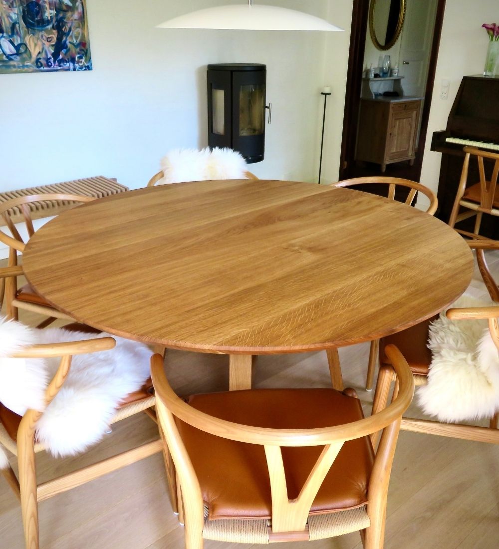 Round table elm wood online store1