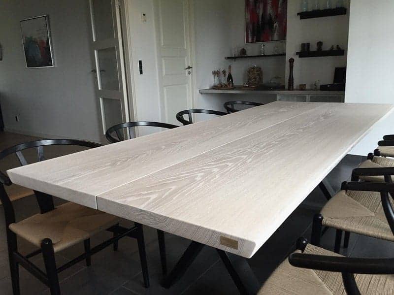 Plank table whitish hue